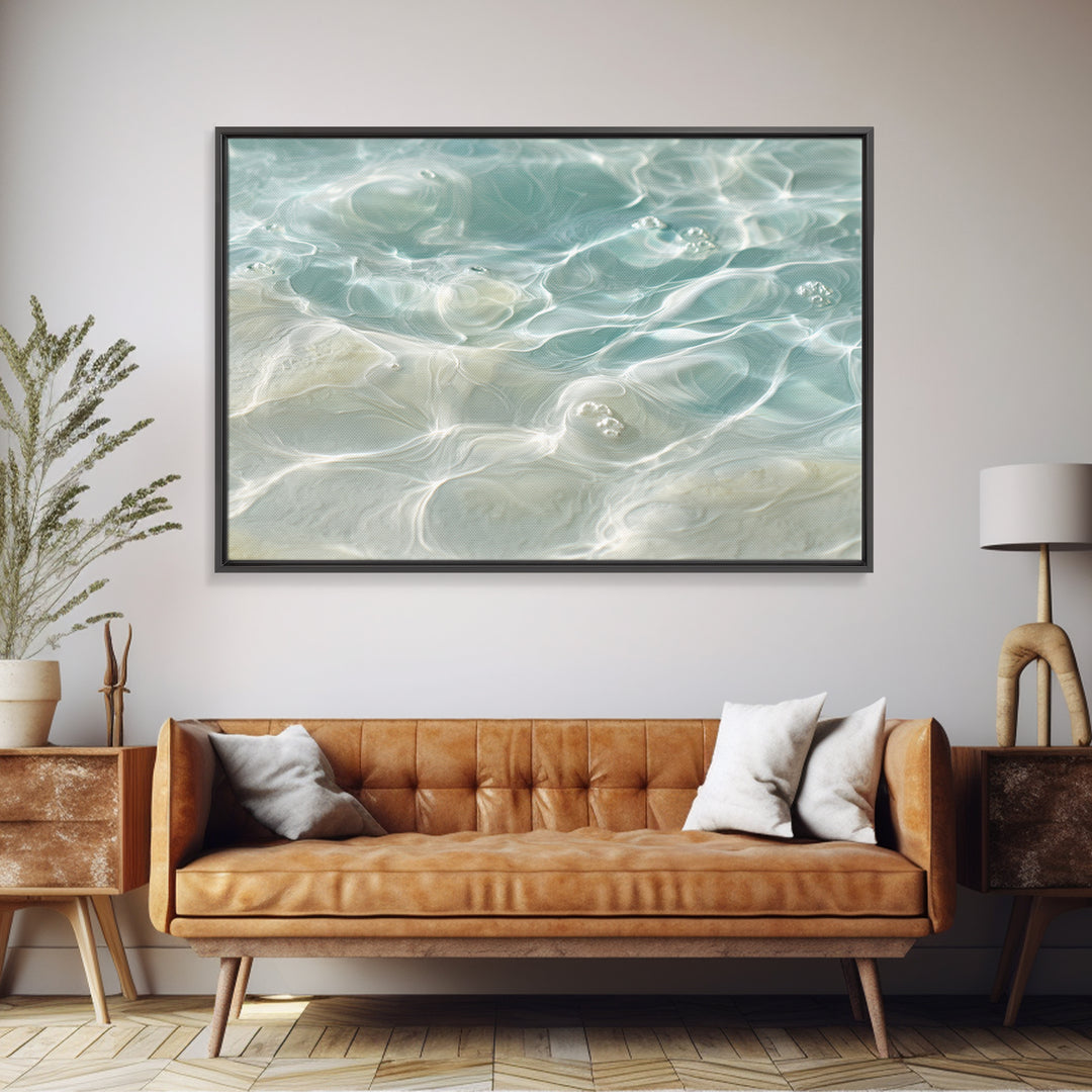 Abstract Water Ripples Canvas Print, Bathroom Art, Dog Portrait, Bathroom Decor, Abstract Art, Spa, Minimalist Wall Art, BAT-3x2-33
