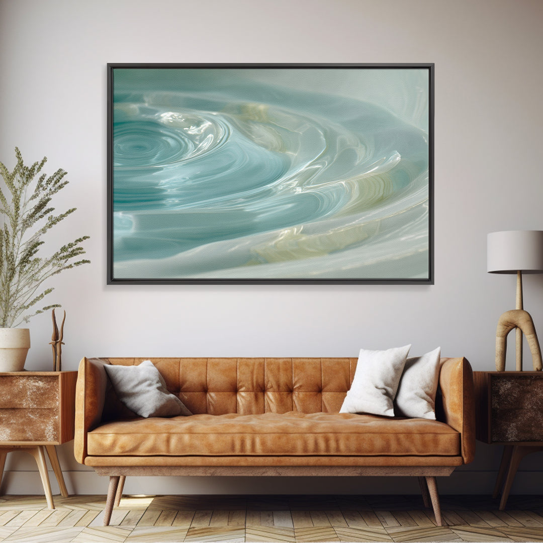 Abstract Water Ripples Canvas Print, Bathroom Art, Dog Portrait, Bathroom Decor, Abstract Art, Spa, Minimalist Wall Art, BAT-3x2-57