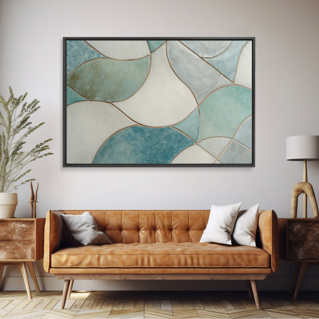 Clean Geometric Forms Canvas Print, Bathroom Art, Bathroom Prints, Bathroom Decor, Spa, Trendy Wall Art, Gallery Decor, BAT-3x2-73
