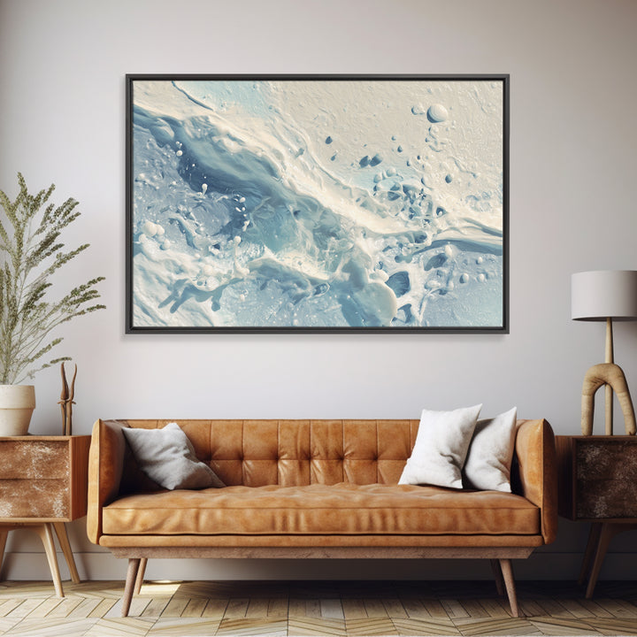 Abstract Water Ripples Framed Canvas Print, Bathroom Art, Unique Wall Art, Bathroom Decor, Abstract Art, Spa, Gallery Decor, BAT-3x2-81