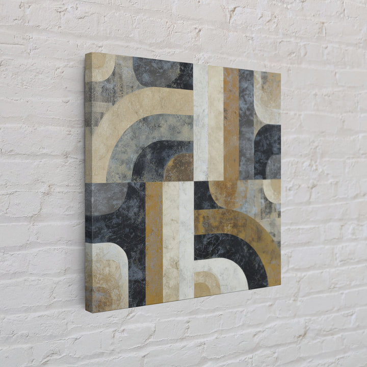 Abstract Marble Texture Framed Canvas Print, Black and White Art, Abstract Wall Art, Living Room Decor, Abstract Art, BAW-1x1-39