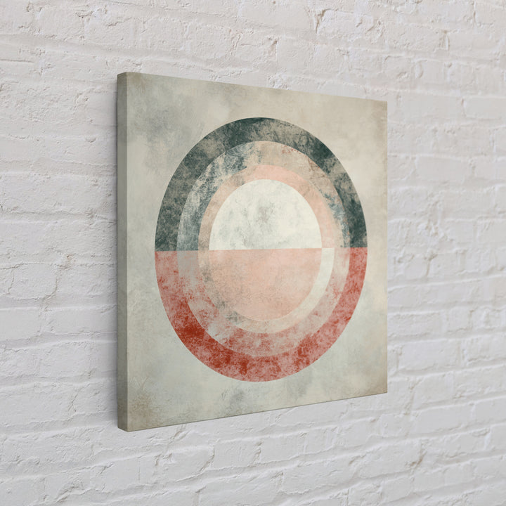 Large Circle and Line Abstract Framed Canvas Print, Black and White Art, Wall Decor, Living Room Decor, Fine Art, Monochrome, BAW-1x1-48
