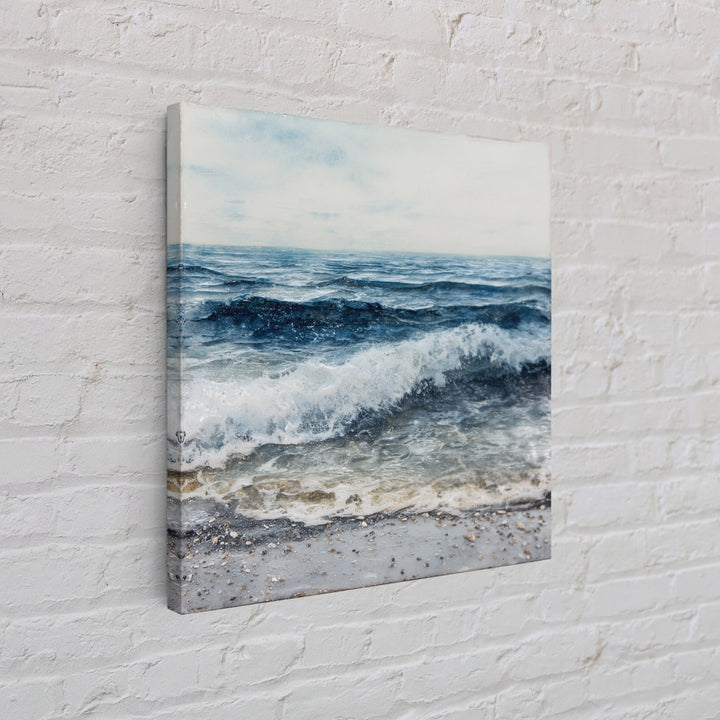 Stormy Ocean Wave Canvas Print, Black and White Art, Boho Decor, Living Room Decor, Fine Art, Monochrome, Halloween Decor, BAW-1x1-82