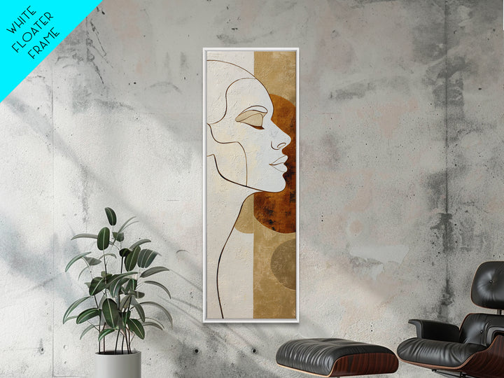 Monochrome Female Profile Canvas Print, Black and White Art, Minimalist Decor, Living Room Decor, Fine Art, Monochrome, BAW-1x3-13