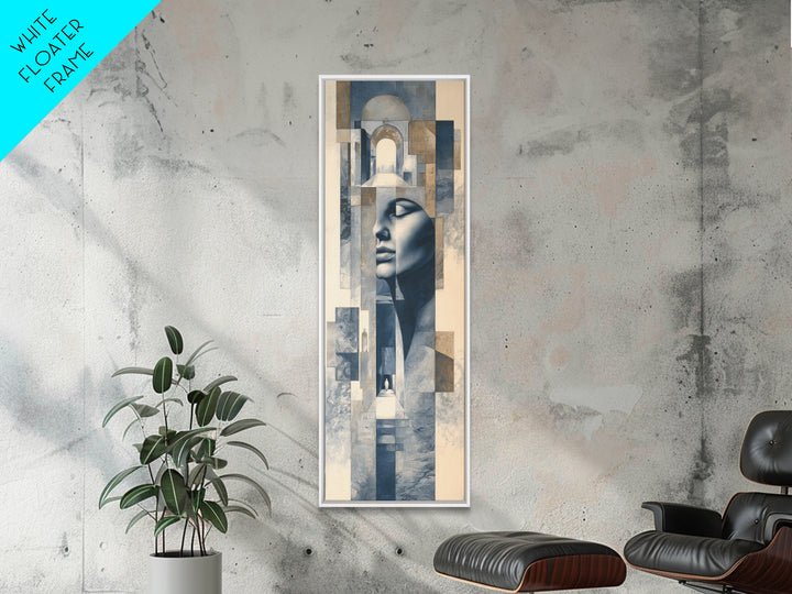 High Contrast Architectural Arches and Shadows Canvas Print, Black and White Art, Mid Century Modern, Living Room Decor, BAW-1x3-15