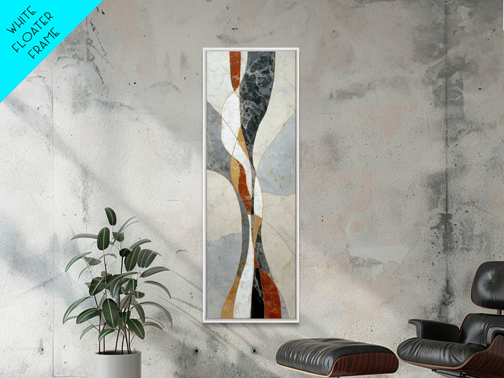Abstract Marble Texture Framed Canvas Print, Black and White Art, Digital Art, Living Room Decor, Abstract Art, Monochrome, BAW-1x3-3