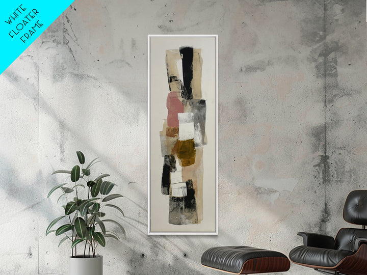 Abstract Charcoal Gestures on White Paper Canvas Print, Black and White Art, Gothic Decor, Living Room Decor, Monochrome, BAW-1x3-40