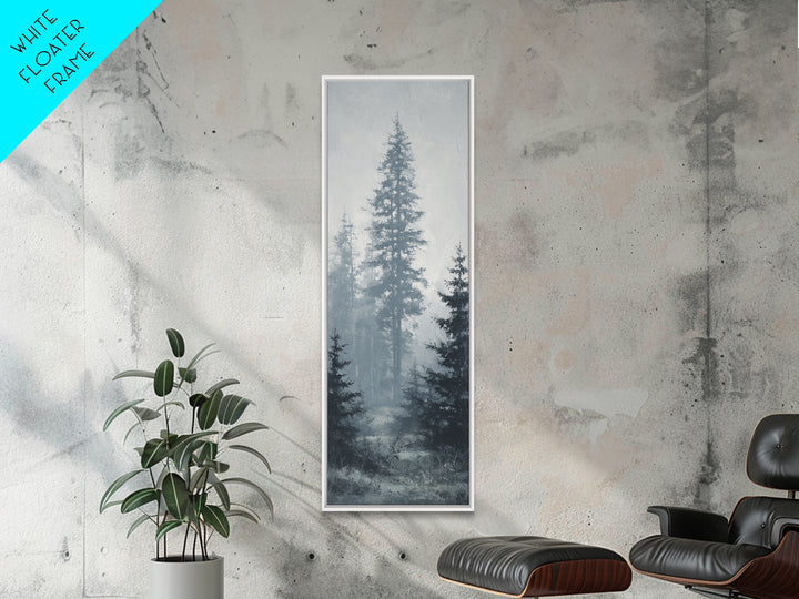 Moody Foggy Forest Canvas Print, Black and White Art, Printable Art, Living Room Decor, Fine Art, Monochrome, Gallery Decor, BAW-1x3-43
