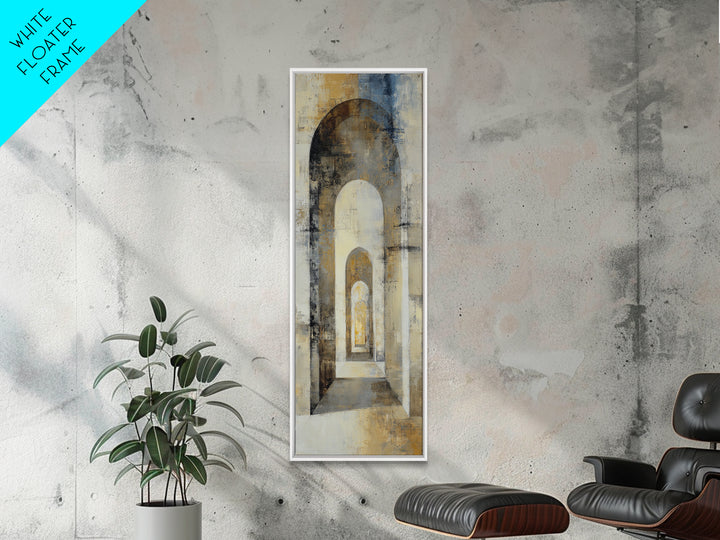 High Contrast Architectural Arches and Shadows Canvas Print, Black and White Art, Modern Art, Living Room Decor, Monochrome, BAW-1x3-63