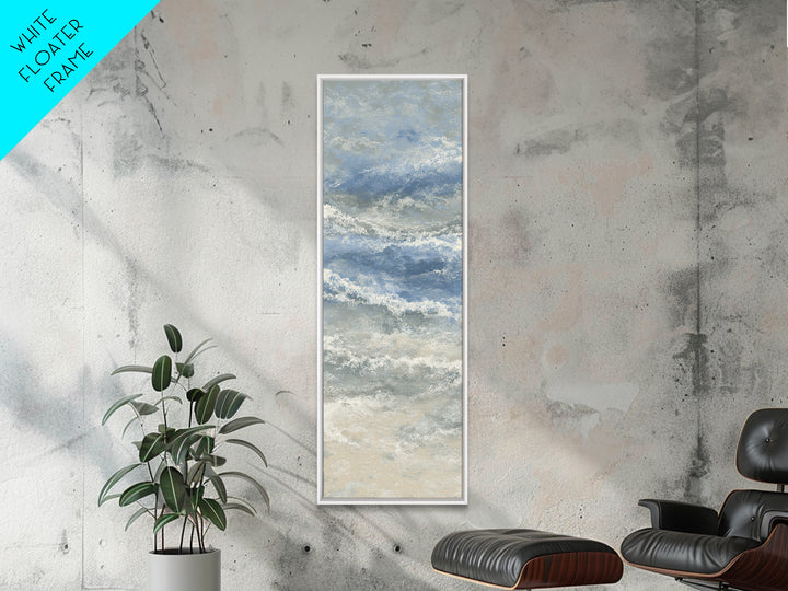 Stormy Ocean Wave Framed Canvas Print, Black and White Art, Modern Decor, Living Room Decor, Fine Art, Monochrome, Wall Decor, BAW-1x3-70