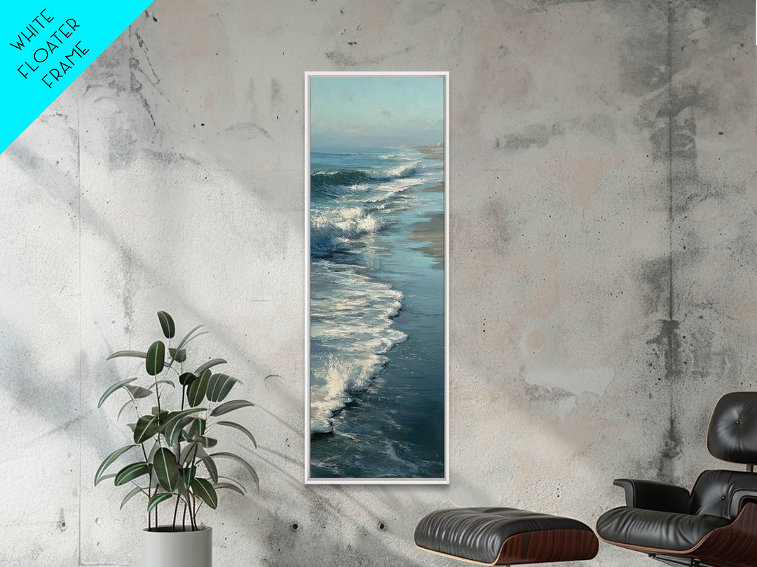 Stormy Ocean Wave Canvas Print, Black and White Art, Room Decor, Living Room Decor, Fine Art, Monochrome, Digital Art, BAW-1x3-94