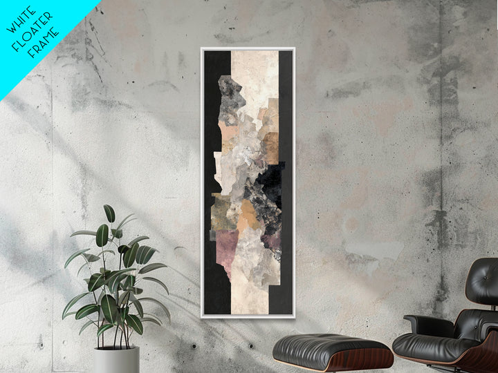 Abstract Marble Texture Canvas Print, Black and White Art, Luxury Decor, Living Room Decor, Abstract Art, Monochrome, BAW-1x3-99