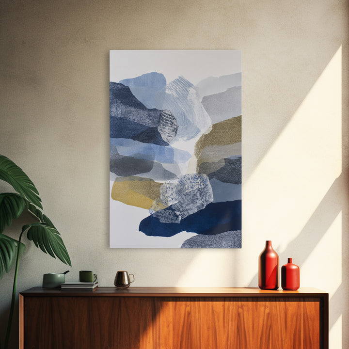 Abstract Charcoal Gestures on White Paper Canvas Print, Black and White Art, Photo Prints, Living Room Decor, Monochrome, BAW-2x3-36
