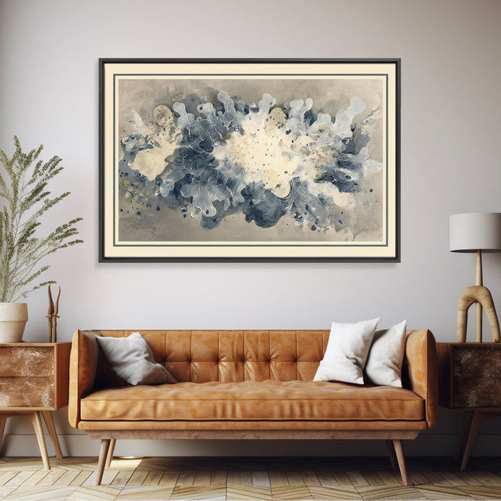 Minimal Face Pair Drawn Framed Canvas Print, Black and White Art, Large Wall Art, Living Room Decor, Fine Art, Monochrome, BAW-3x2-18