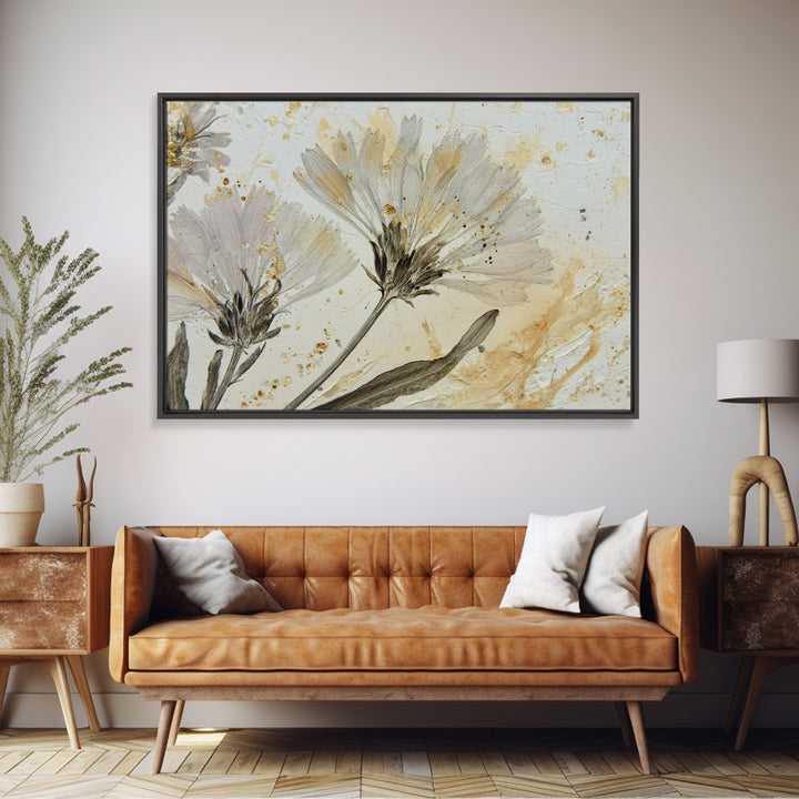 Black and White Botanical Specimen Plate Canvas Print, Black and White Art, Gallery Decor, Living Room Decor, Monochrome, BAW-3x2-27
