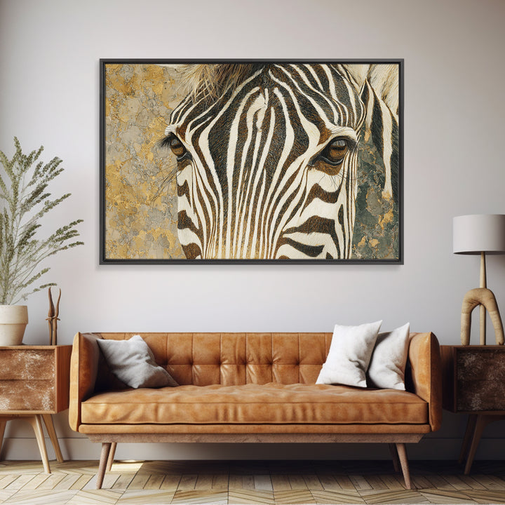 Zebra Stripe Closeup as Graphic Abstraction Canvas Print, Black and White Art, Cabin Decor, Living Room Decor, Monochrome, BAW-3x2-36