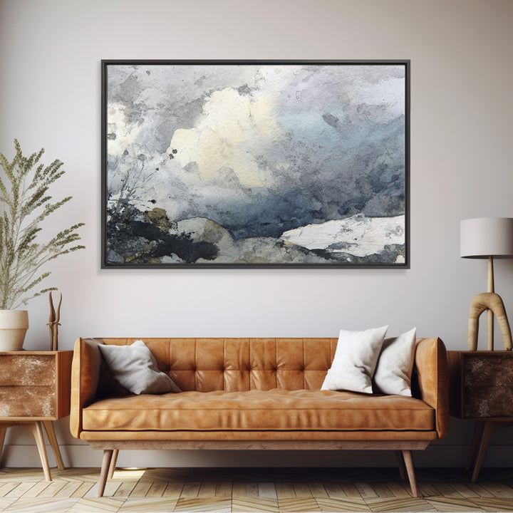 Classic Nude Figure Sketch Canvas Print, Black and White Art, Modern Art, Living Room Decor, Oil Painting, Monochrome, BAW-3x2-37