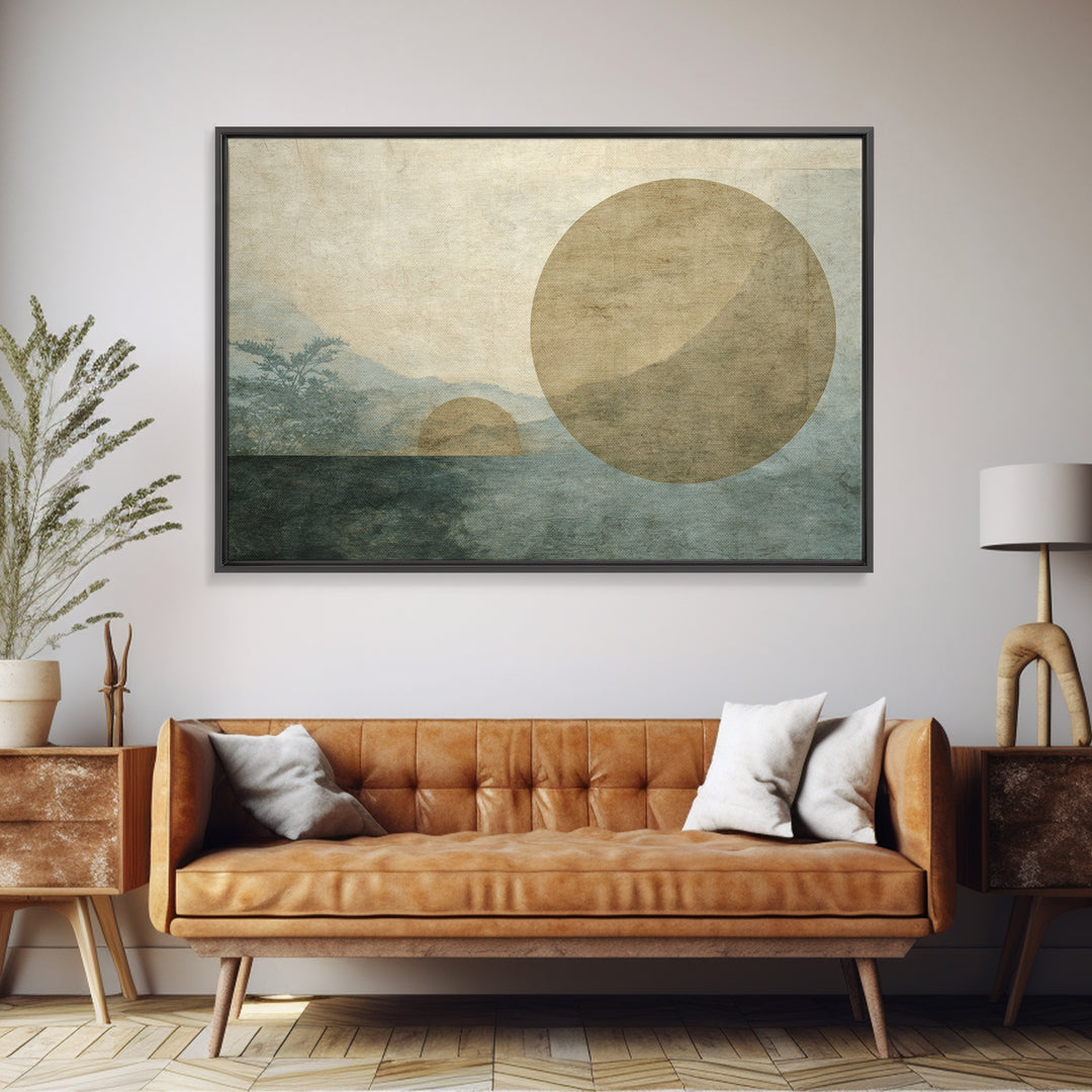 Large Circle and Line Abstract Canvas Print, Black and White Art, Original Art, Living Room Decor, Abstract Art, Monochrome, BAW-3x2-4