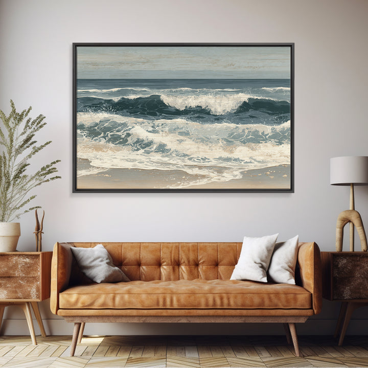 Stormy Ocean Wave Canvas Print, Black and White Art, Printable Art, Living Room Decor, Fine Art, Monochrome, Gallery Decor, BAW-3x2-62