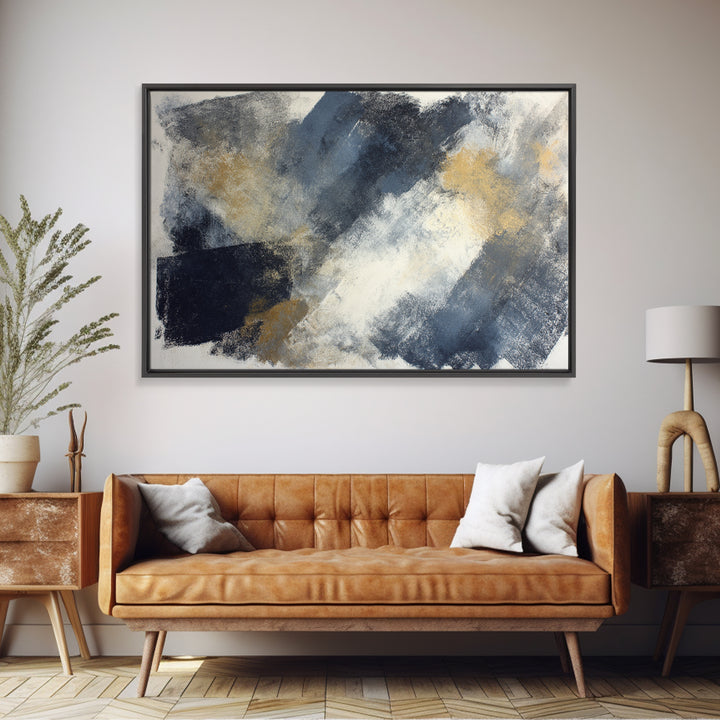 Abstract Charcoal Gestures on White Paper Canvas Print, Black and White Art, Modern Wall Art, Living Room Decor, Monochrome, BAW-3x2-8