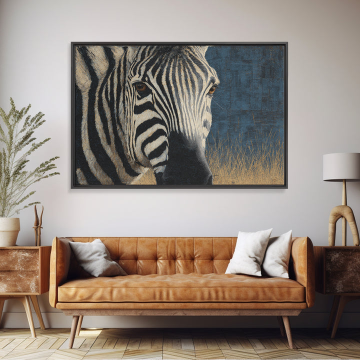 Zebra Stripe Closeup as Graphic Abstraction Canvas Print, Black and White Art, Art, Living Room Decor, Fine Art, Monochrome, BAW-3x2-84