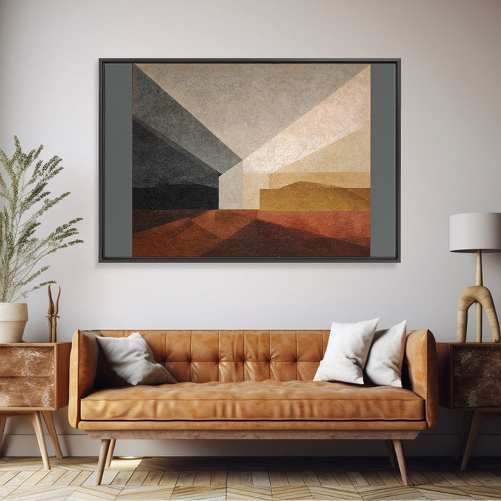 Geometric Bauhaus Grayscale Shapes Canvas Print, Black and White Art, Set of 3 Prints, Living Room Decor, Fine Art, Monochrome, BAW-3x2-94