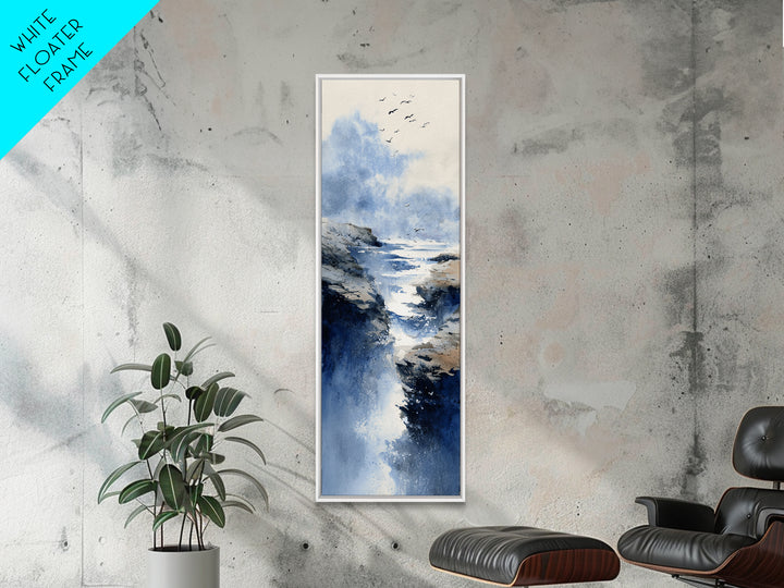 Coastal Cliffs with Gulls and Sea Spray Canvas Print, Beach Art, Wall Decor, Coastal Decor, Fine Art, Shore, Whimsical Decor, BEA-1x3-23