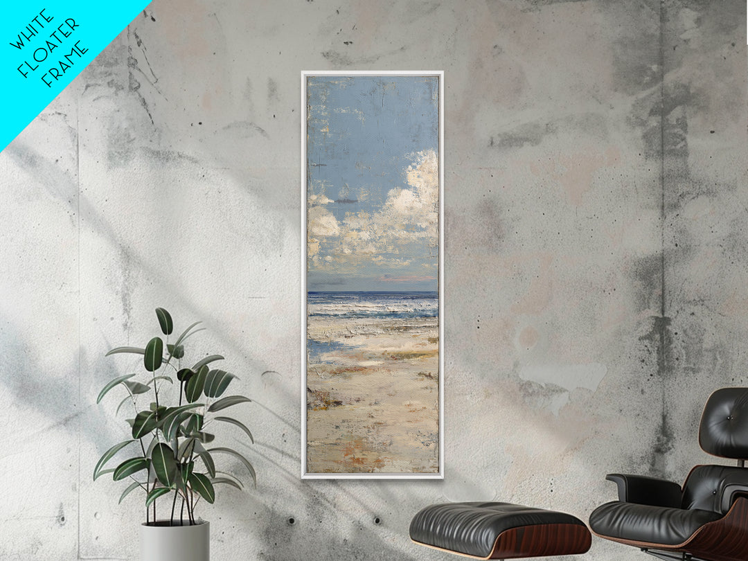 Abstract Ocean Horizon Framed Canvas Print, Beach Art, Home Decor, Coastal Decor, Shore, Printable Art, Abstract Wall Art, BEA-1x3-52