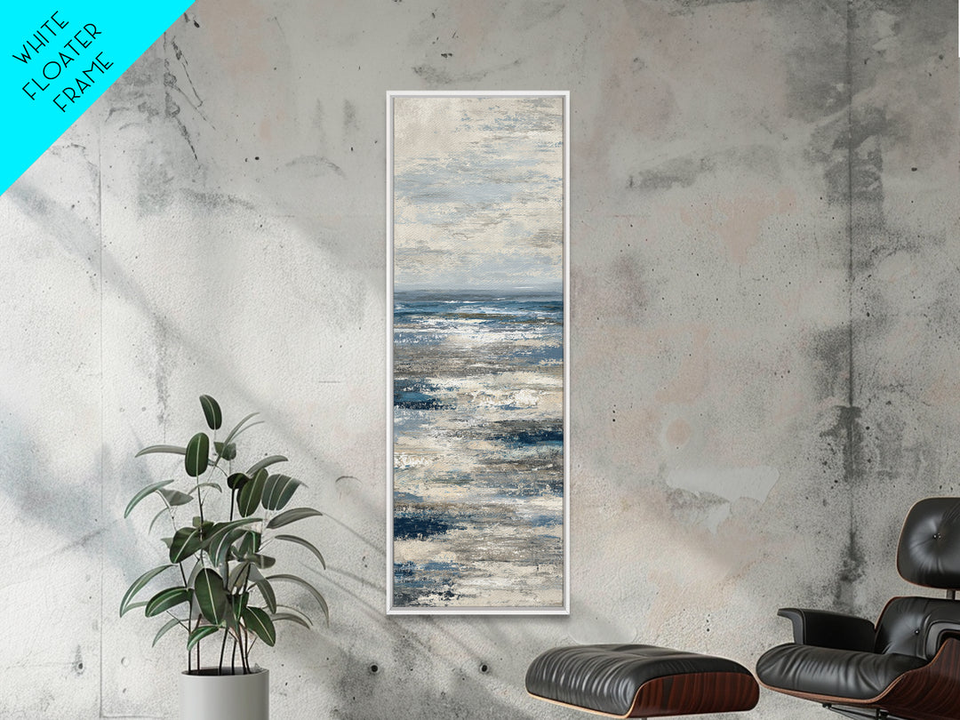 Abstract Ocean Horizon Framed Canvas Print, Beach Art, Abstract Art, Coastal Decor, Fine Art, Shore, Modern Art, Beach Wall Art, BEA-1x3-76