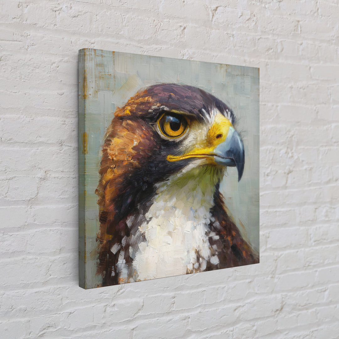 Eagle Portrait with Dramatic Mountain Wind Framed Canvas Print, Bird Art, Digital Prints, Living Room Decor, Fine Art, Flight, BIR-1x1-12
