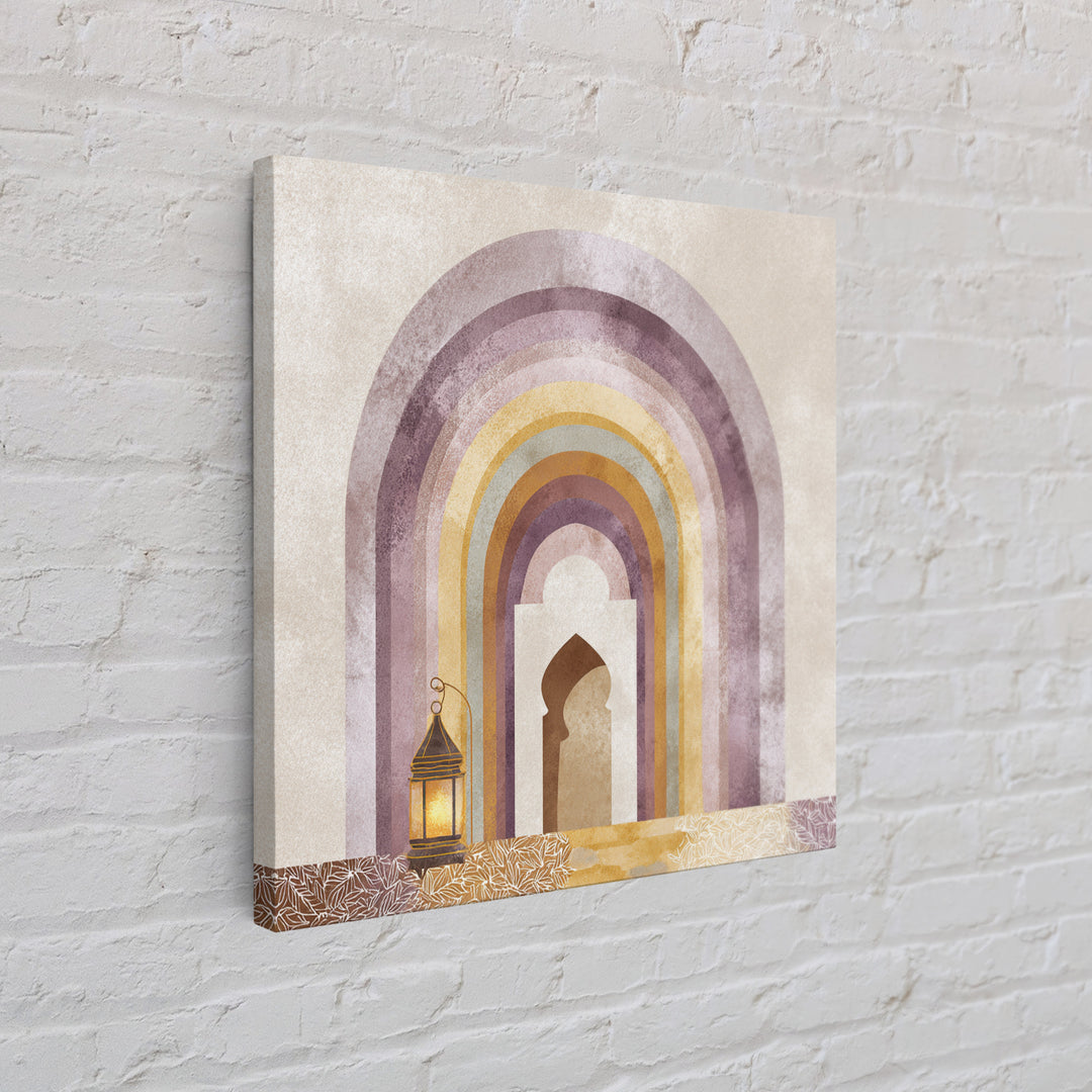 Neutral Rainbow Arches Framed Canvas Print, Boho Art, Printable Art, Living Room Decor, Fine Art, Bohemian, Neutral Decor, BOH-1x1-27