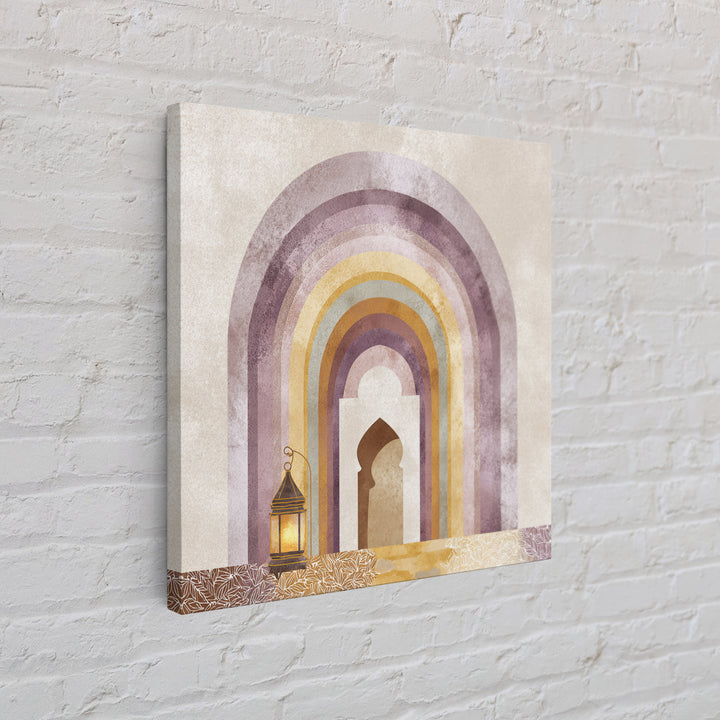 Neutral Rainbow Arches Framed Canvas Print, Boho Art, Printable Art, Living Room Decor, Fine Art, Bohemian, Neutral Decor, BOH-1x1-27