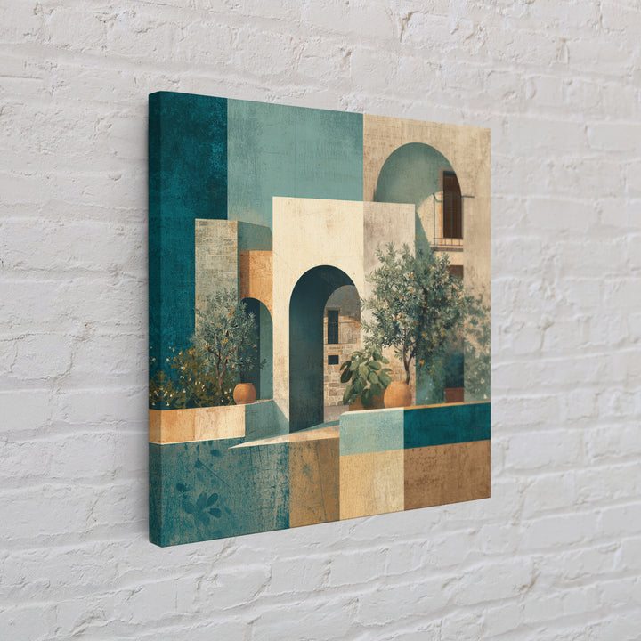 Neutral Rainbow Arches Framed Canvas Print, Boho Art, Gallery Decor, Living Room Decor, Abstract Art, Bohemian, Home Decor, BOH-1x1-51