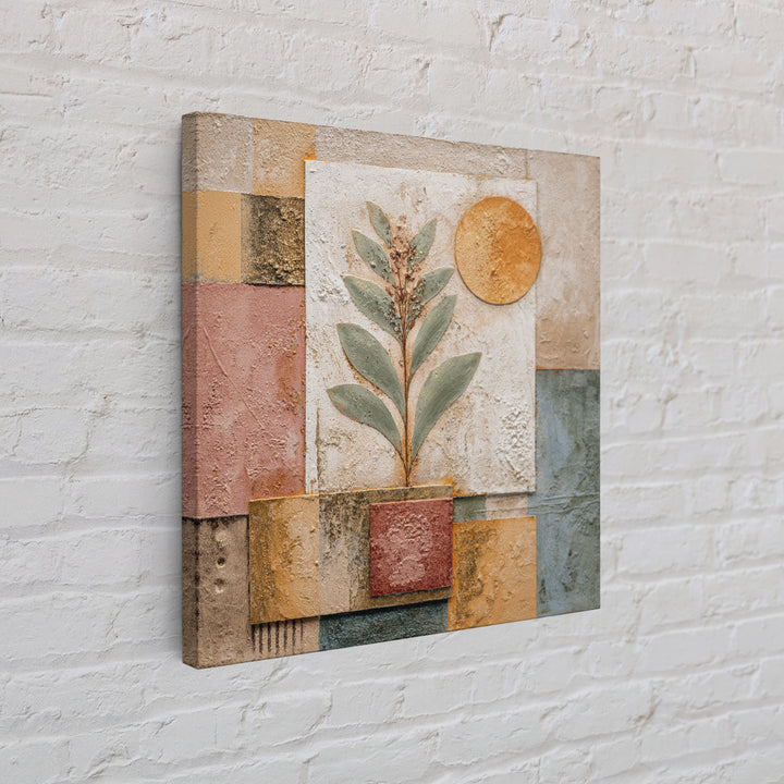 Sage Green Eucalyptus and Crescent Moon Framed Canvas Print, Boho Art, Wall Art Set, Living Room Decor, Fine Art, Bohemian, BOH-1x1-71
