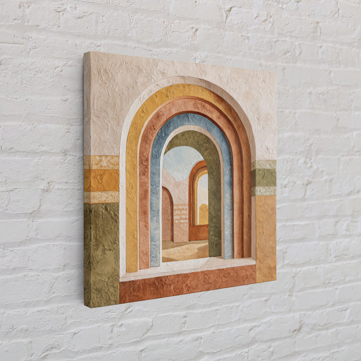 Neutral Rainbow Arches Canvas Print, Boho Art, Luxury Decor, Living Room Decor, Abstract Art, Bohemian, Digital Art, Printable, BOH-1x1-75