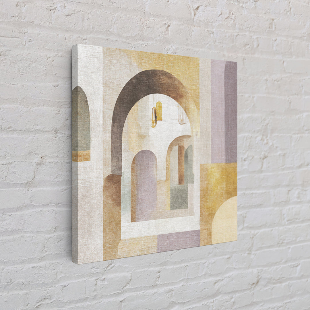 Neutral Rainbow Arches Canvas Print, Boho Art, Art Print, Living Room Decor, Fine Art, Bohemian, Digital Print, Printable Art, BOH-1x1-99