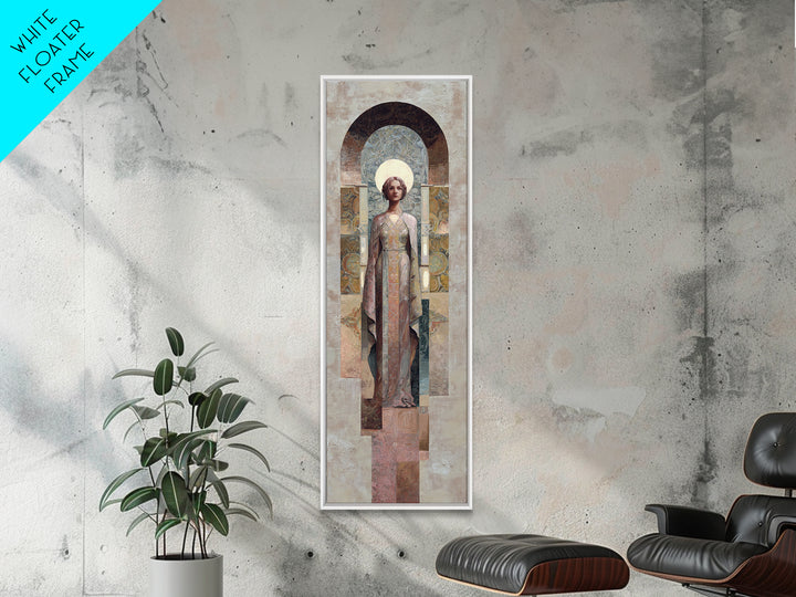 Neutral Rainbow Arches Framed Canvas Print, Boho Art, Boho Wall Art, Living Room Decor, Fine Art, Bohemian, Statement Artwork, BOH-1x3-15