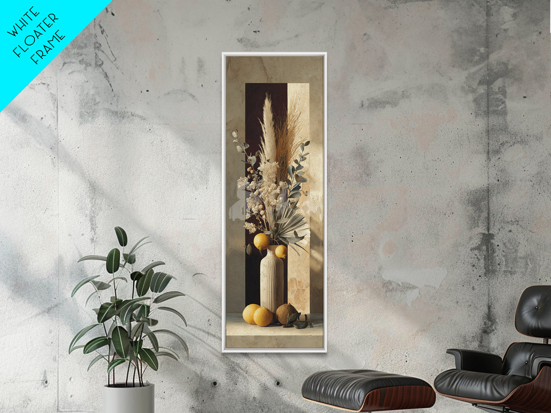 Bohemian Vase with Dried Pampas Grass Canvas Print, Boho Art, Art, Living Room Decor, Watercolor Art, Bohemian, Wallart, BOH-1x3-21