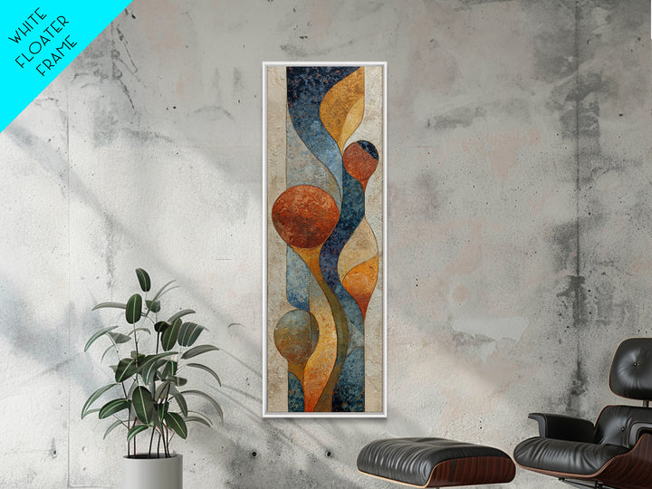 Abstract Clay Shapes Canvas Print, Boho Art, Art Deco, Living Room Decor, Abstract Art, Bohemian, Modern Wall Art, Boho Decor, BOH-1x3-28