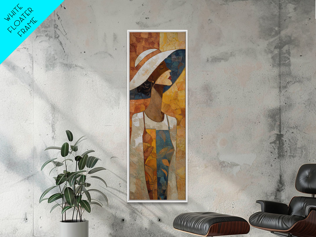 Desert Woman Portrait Framed Canvas Print, Boho Art, Printable Art, Living Room Decor, Fine Art, Bohemian, Neutral Decor, BOH-1x3-3