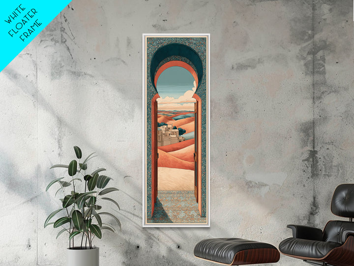 Sunrise over Rolling Dunes in Muted Peach Canvas Print, Boho Art, Art Prints, Living Room Decor, Abstract Art, Bohemian, BOH-1x3-57