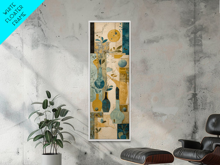 Organic Shape Collage Canvas Print, Boho Art, Living Room Decor, Bohemian, Modern Decor, Fine Art Print, Statement Artwork, BOH-1x3-60