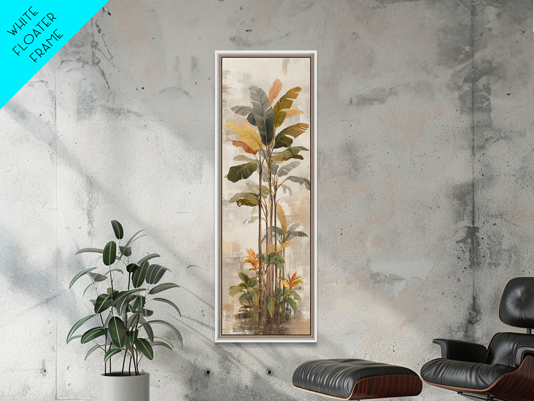 Terracotta Palm Leaves Canvas Print, Boho Art, Art Deco, Living Room Decor, Fine Art, Bohemian, Modern Wall Art, Boho Decor, BOH-1x3-65