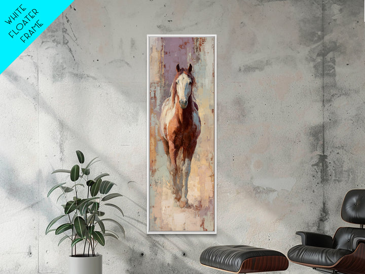 Wild Horse in Dusty Golden Light Canvas Print, Boho Art, Wall Print, Living Room Decor, Fine Art, Bohemian, Minimalist Decor, BOH-1x3-68