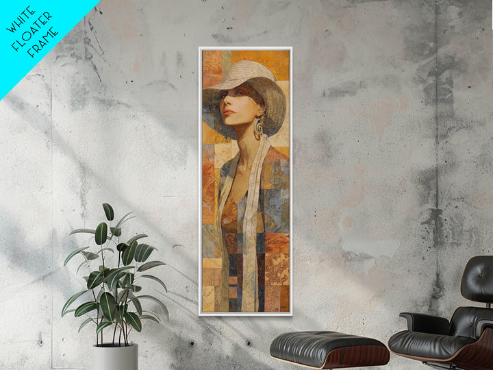 Desert Woman Portrait Framed Canvas Print, Boho Art, Wall Art, Living Room Decor, Fine Art, Bohemian, Art Deco, Artwork, BOH-1x3-75