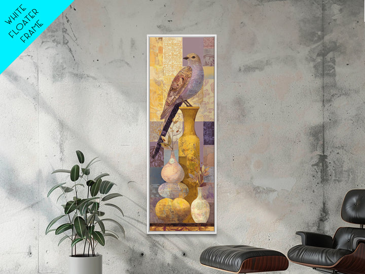 Boho Bird Pair Framed Canvas Print, Boho Art, Printable, Living Room Decor, Bohemian, Abstract Wall Art, Boho Wall Art, BOH-1x3-8