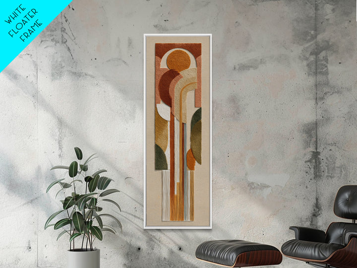 Macrame Geometric Fringe Pattern Framed Canvas Print, Boho Art, Prints, Living Room Decor, Fine Art, Bohemian, Abstract Art, BOH-1x3-91