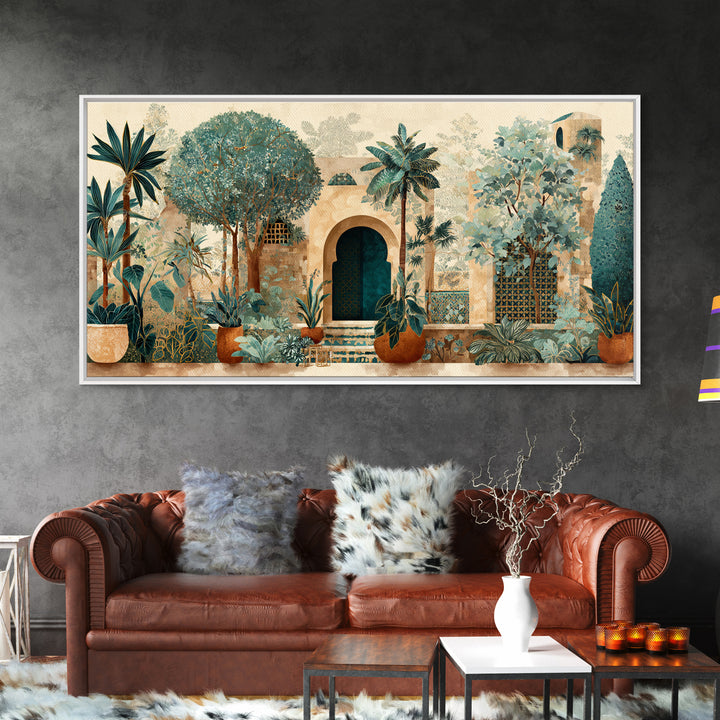 Hand Painted Moroccan Arch Canvas Print, Boho Art, Abstract Wall Art, Living Room Decor, Fine Art, Bohemian, Fine Art Print, BOH-2x1-63