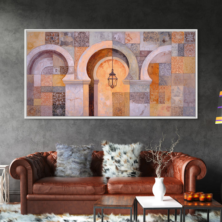 Neutral Rainbow Arches Canvas Print, Boho Art, Set of 3 Prints, Living Room Decor, Fine Art, Bohemian, Contemporary Art, BOH-2x1-71