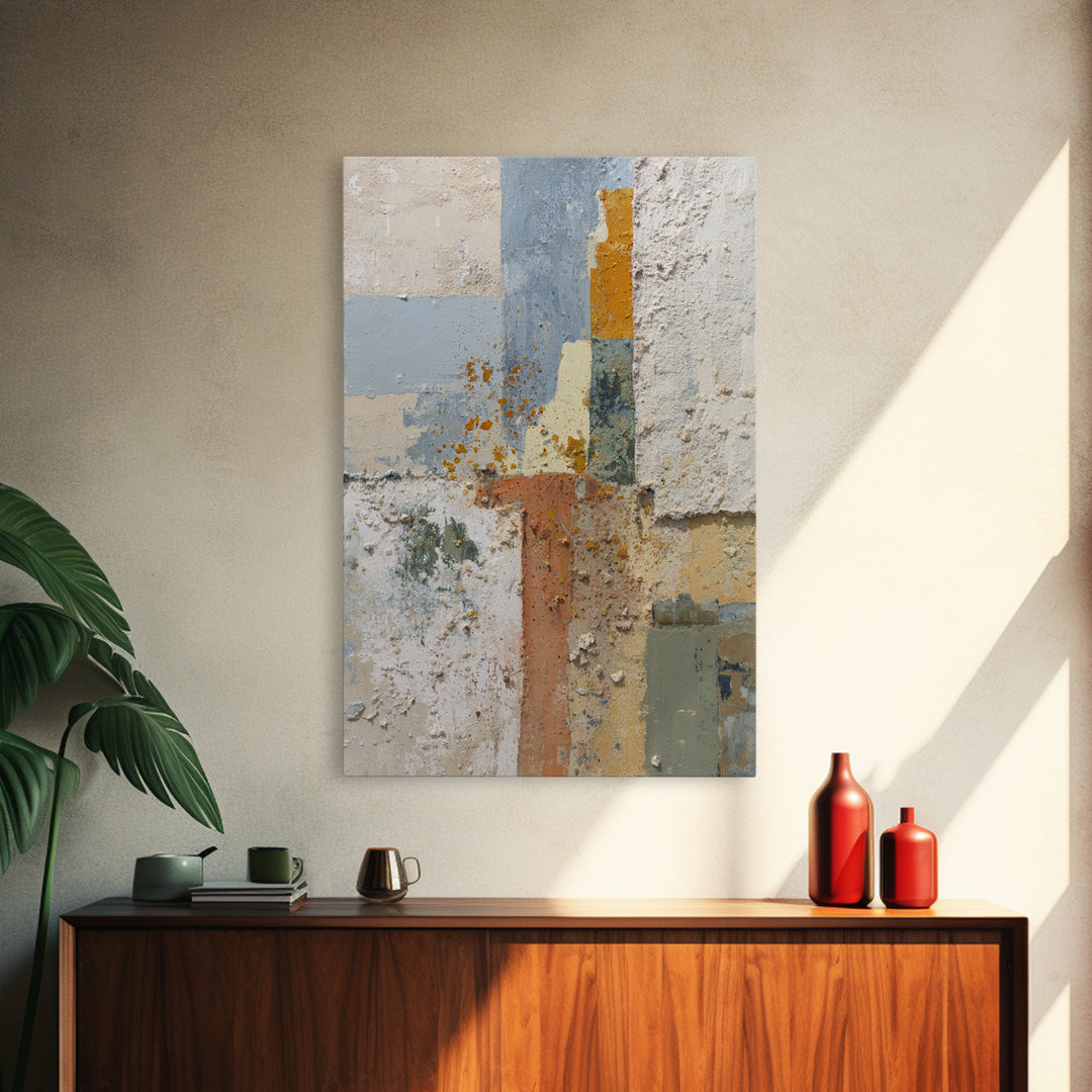 Abstract Clay Shapes Canvas Print, Boho Art, Abstract Art, Living Room Decor, Bohemian 472, Set of Prints, Wall Art Set, BOH-2x3-72